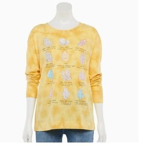 Mo2onstone print tie dye longsleeve tee